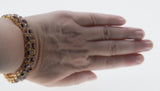 Autumn Hues - Vintage Gold Plated Crystal Rhinestone Tennis Bracelet (VB126)