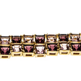 Autumn Hues - Vintage Gold Plated Crystal Rhinestone Tennis Bracelet (VB126)