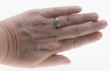 Starlight - Edwardian 18K White Gold 'Star-Set' Natural 'Old European Cut' Diamond 'Forget Me Knot' Filigree Ring (EDR094)