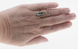 Alaskan Nights - Vintage 10K Gold Natural Black Alaskan Diamond Marquise Ring (VR1031)
