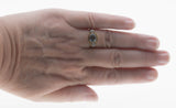 Blue Horizon - Edwardian European 14K Gold Natural Aquamarine & 'Old European cut' Diamond Filigree Ring (EDR096)