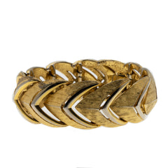 Bold & Beautiful - Vintage Marcel Boucher Signed 'Marboux' Gold Plated Fancy Link Bracelet (VBR209)