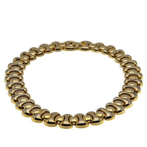 Retro Couture - Vintage Gold Plated Fancy Link Collar Necklace (VN230)
