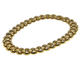 Retro Couture - Vintage Gold Plated Fancy Link Collar Necklace (VN230)