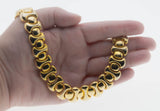 Retro Couture - Vintage Gold Plated Fancy Link Collar Necklace (VN230)