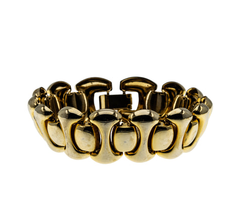 Retro Couture - Vintage Gold Plated Fancy Link Bracelet (VB127)