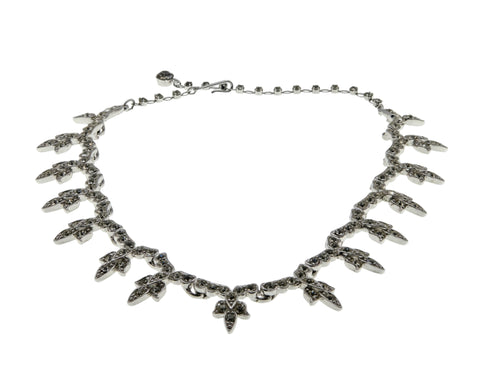 Night Of Glamour - Vintage Signed 'Sarah Coventry' Rhodium Plated Crystal Rhinestone Necklace (VN231)