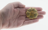 Sparkling Flower - Vintage Signed 'MONET' Gold Plated Austrian Swarovski Crystal Rhinestone Brooch (VBR316)