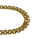 Retro Magic - Vintage Gold Plated Crystal Rhinestone Fancy Link Collar Necklace (VN232)