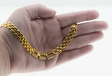 Retro Magic - Vintage Gold Plated Crystal Rhinestone Fancy Link Collar Necklace (VN232)