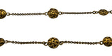 Etruscan Revival - Victorian English 9K/10K/14K Gold Natural Amethyst Briolette Necklace & Screw-Back Earrings Set (VICN060)
