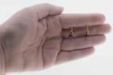 Etruscan Revival - Victorian English 9K/10K/14K Gold Natural Amethyst Briolette Necklace & Screw-Back Earrings Set (VICN060)