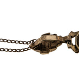 Night Of Intrigue - Edwardian 14K Gold Natural Marquise Black Onyx & Diamond Filigree Pendant & Chain (EDP031)