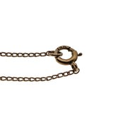 Night Of Intrigue - Edwardian 14K Gold Natural Marquise Black Onyx & Diamond Filigree Pendant & Chain (EDP031)