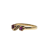Victorian Sweet - Victorian 10K Gold Ruby & Natural Pearl Ring (VIC180)