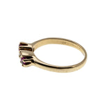 Victorian Sweet - Victorian 10K Gold Ruby & Natural Pearl Ring (VIC180)