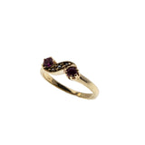 Victorian Sweet - Victorian 10K Gold Ruby & Natural Pearl Ring (VIC180)