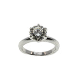 Don't Hold Back - Vintage Platinum Natural Diamond Solitaire Engagement Ring (VR1035)