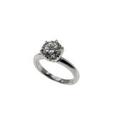 Don't Hold Back - Vintage Platinum Natural Diamond Solitaire Engagement Ring (VR1035)