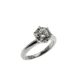 Don't Hold Back - Vintage Platinum Natural Diamond Solitaire Engagement Ring (VR1035)