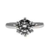 Don't Hold Back - Vintage Platinum Natural Diamond Solitaire Engagement Ring (VR1035)