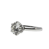 Don't Hold Back - Vintage Platinum Natural Diamond Solitaire Engagement Ring (VR1035)