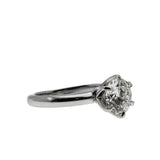 Don't Hold Back - Vintage Platinum Natural Diamond Solitaire Engagement Ring (VR1035)