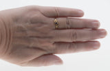 A Touch Of Blue - Vintage 10K Gold Natural Sapphire Bypass Swirl Ring (VR1036)