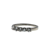 All In White - Vintage Platinum Natural Diamond Wedding/Anniversary Ring (VR1039)