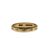Exquisite Scrolls - Vintage 14K Gold Engraved Wedding Band Ring (VR1040)