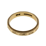 Exquisite Scrolls - Vintage 14K Gold Engraved Wedding Band Ring (VR1040)