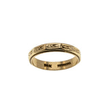 Exquisite Scrolls - Vintage 14K Gold Engraved Wedding Band Ring (VR1040)