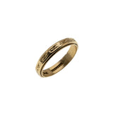 Exquisite Scrolls - Vintage 14K Gold Engraved Wedding Band Ring (VR1040)