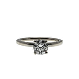 You're The One - Vintage 14K White Gold Natural Canadian Diamond Solitaire Engagement Ring (VR1041)