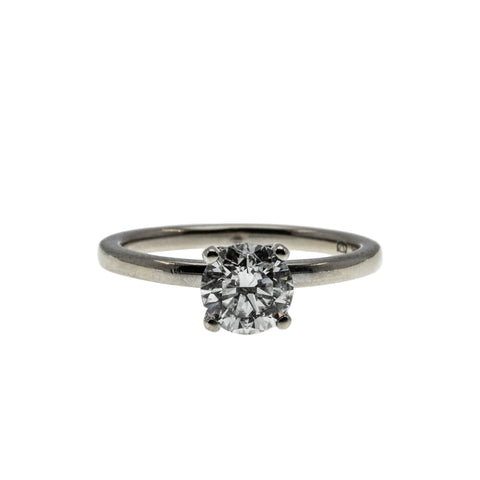 You're The One - Vintage 14K White Gold Natural Canadian Diamond Solitaire Engagement Ring (VR1041)
