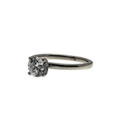 You're The One - Vintage 14K White Gold Natural Canadian Diamond Solitaire Engagement Ring (VR1041)