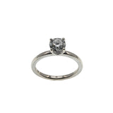 You're The One - Vintage 14K White Gold Natural Canadian Diamond Solitaire Engagement Ring (VR1041)