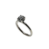 You're The One - Vintage 14K White Gold Natural Canadian Diamond Solitaire Engagement Ring (VR1041)