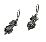 Age Of Elegance - Georgian 18th/19th Century Sterling Silver Natural Rose Cut Diamond Dangly Earrings (GE011)
