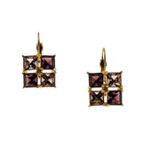Autumn Hues - Vintage Gold Plated Crystal Rhinestone  Earrings (VE485)