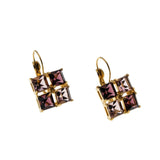 Autumn Hues - Vintage Gold Plated Crystal Rhinestone  Earrings (VE485)