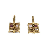 Autumn Hues - Vintage Gold Plated Crystal Rhinestone  Earrings (VE485)