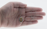 Flowers & Sentiment - Vintage Sterling Silver,  Rose & Yellow Gold Engraved Floral Locket & Chain (VP259)