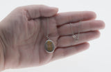Flowers & Sentiment - Vintage Sterling Silver,  Rose & Yellow Gold Engraved Floral Locket & Chain (VP259)