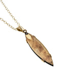 Sleek & Elegant - Vintage 14K Gold Fill Natural Black Alaskan Diamond Pendant & Chain (VP260)