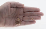 A Rose For You - Estate Rose Gold Plate Crystal Rhinestone Pendant & 14K Rose Gold Fill Chain (EP081)
