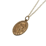 The Protected Traveller - Vintage 10K Gold Saint Christopher Pendant & 14K Gold Fill Chain (VP261)
