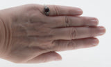 Warm Wishes - Estate Sterling Silver Natural Garnet Filigree Engraved Ring (ER423)
