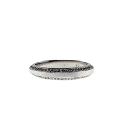 A Timeless Classic - Vintage European 19K White Gold Natural Diamond Wedding Band Ring (VR1045)