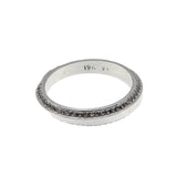 A Timeless Classic - Vintage European 19K White Gold Natural Diamond Wedding Band Ring (VR1045)